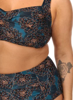 Wattierter Bikini-Oberteil mit Print