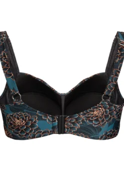 Wattierter Bikini-Oberteil mit Print