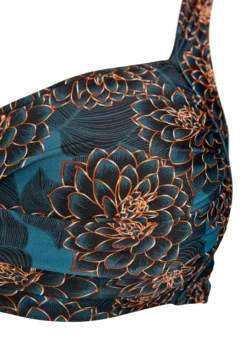 Wattierter Bikini-Oberteil mit Print