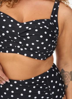 Wattierter Bikini-Oberteil mit Print