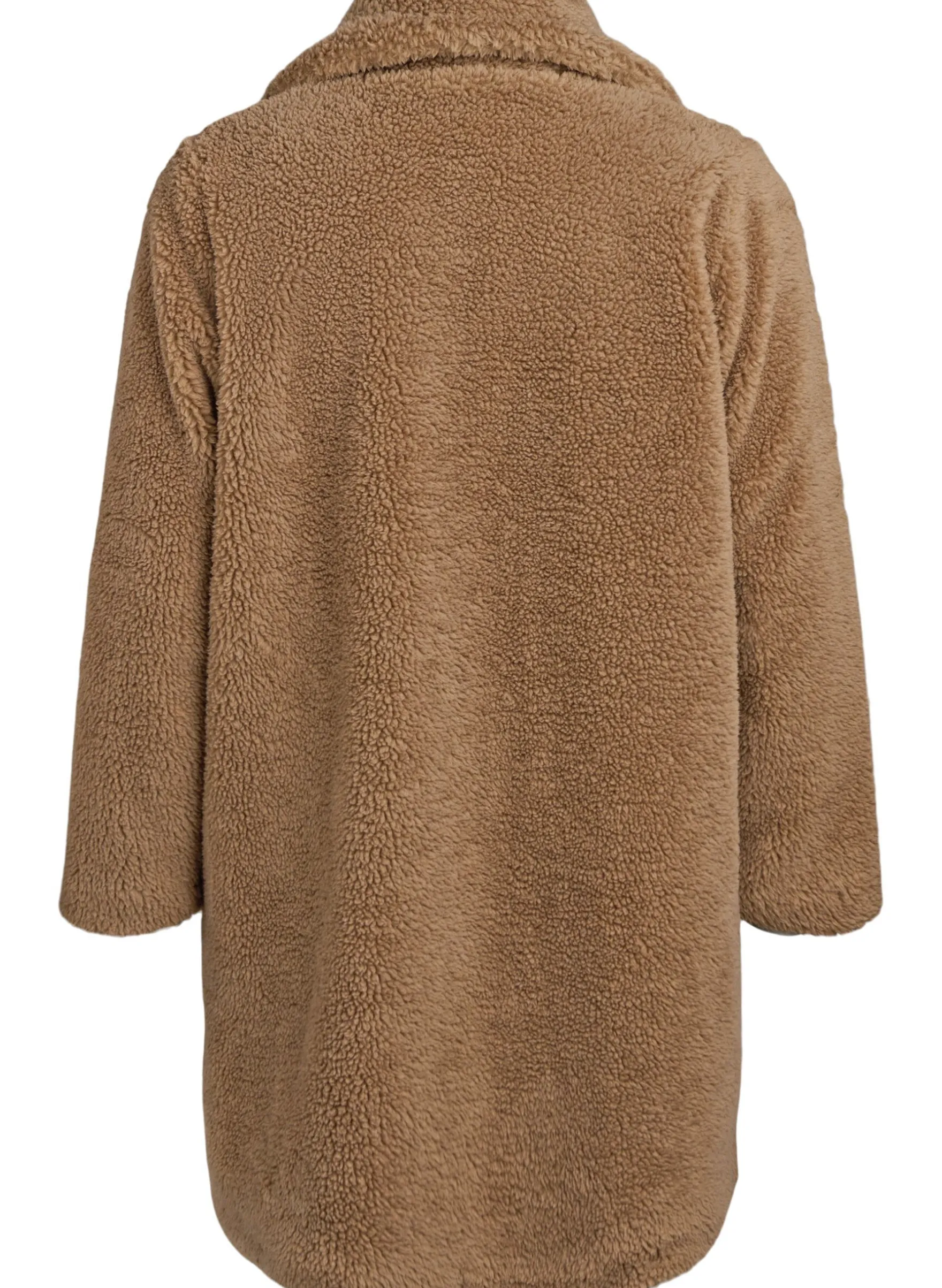 Weiche Teddyjacke mit Knöpfen und Kragen