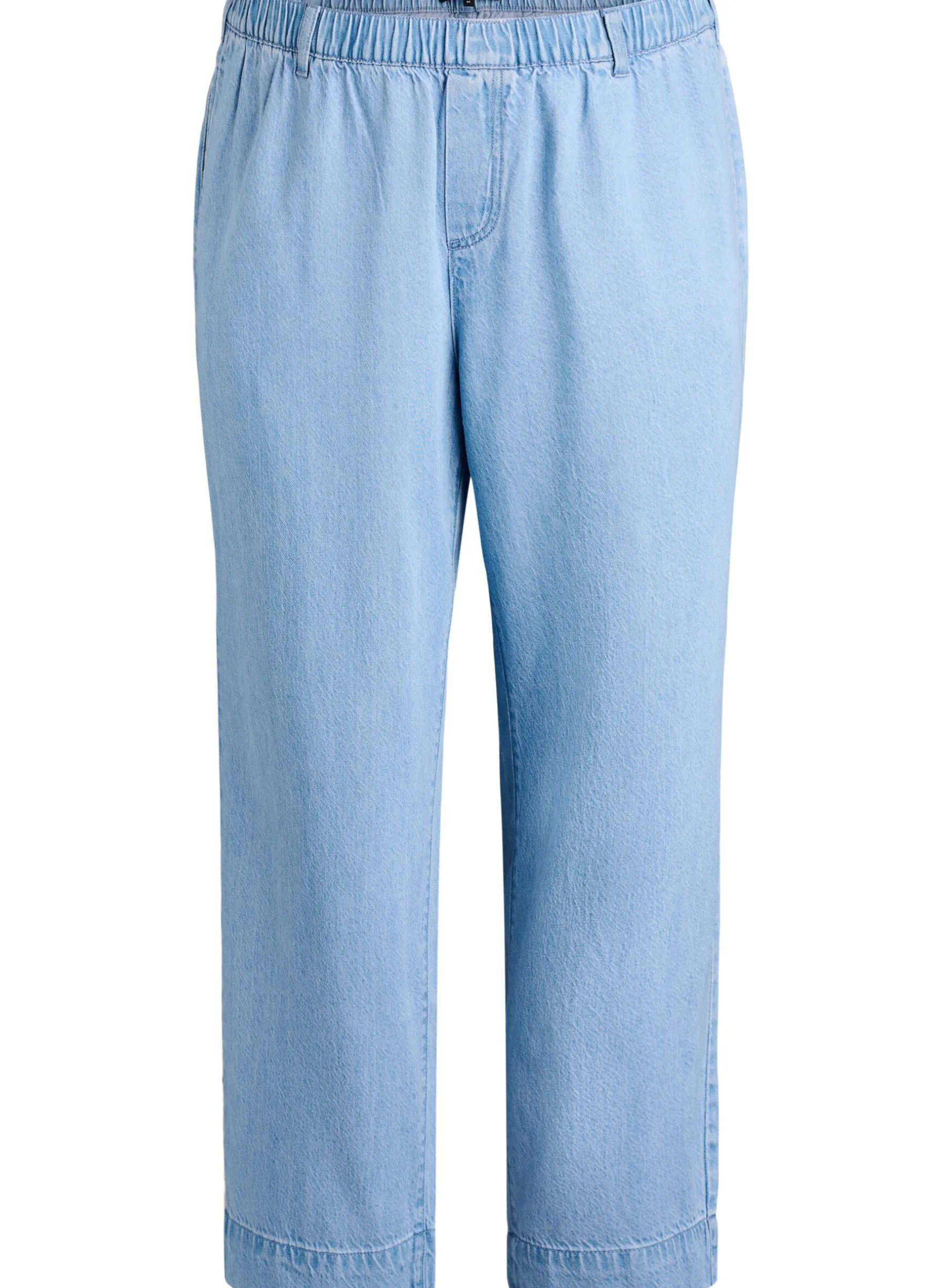 Weite Jeans mit elastischem Bund
