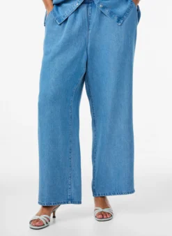 Weite Lyocellhose in Denim-Optik