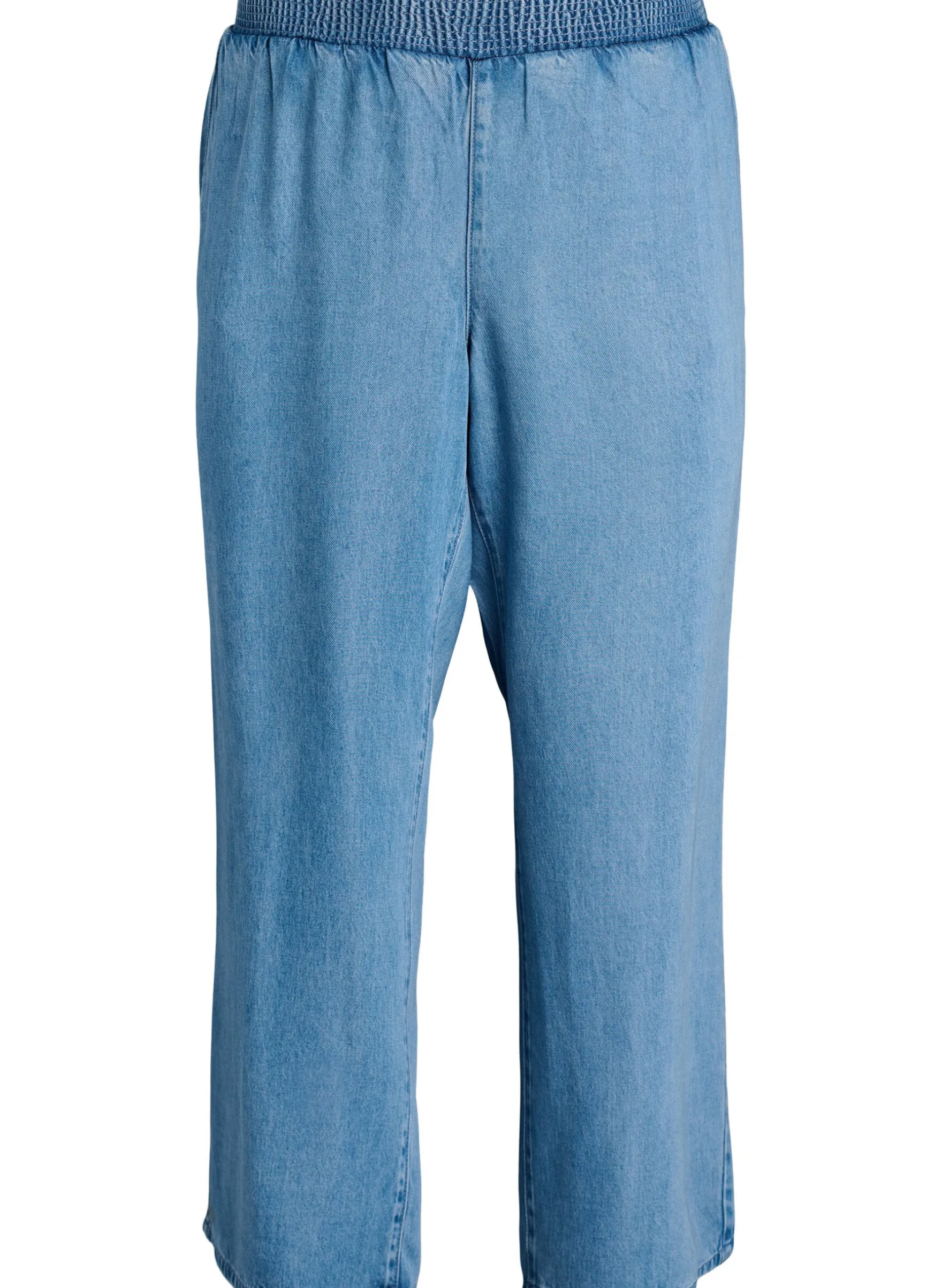 Weite Lyocellhose in Denim-Optik