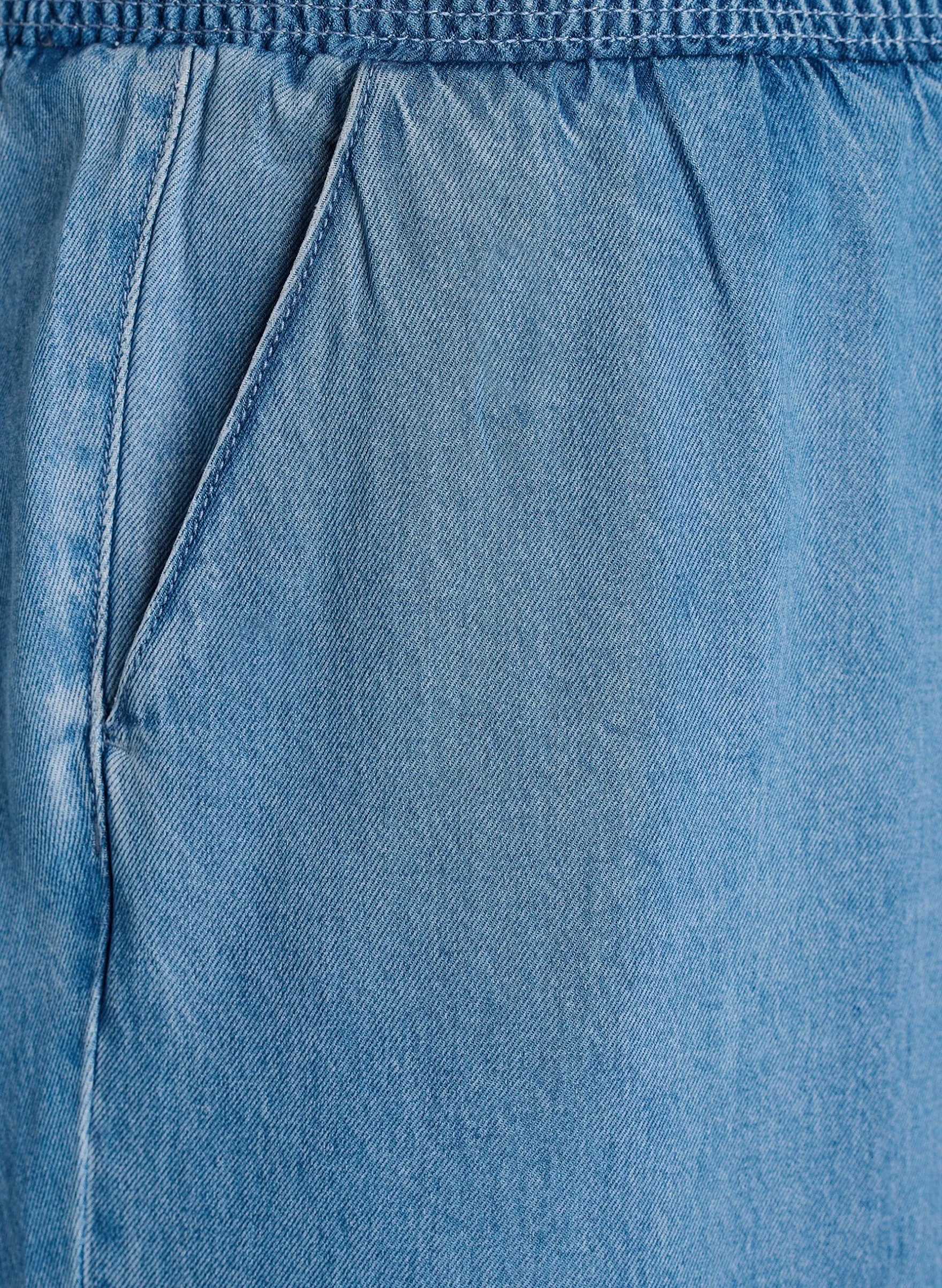 Weite Lyocellhose in Denim-Optik