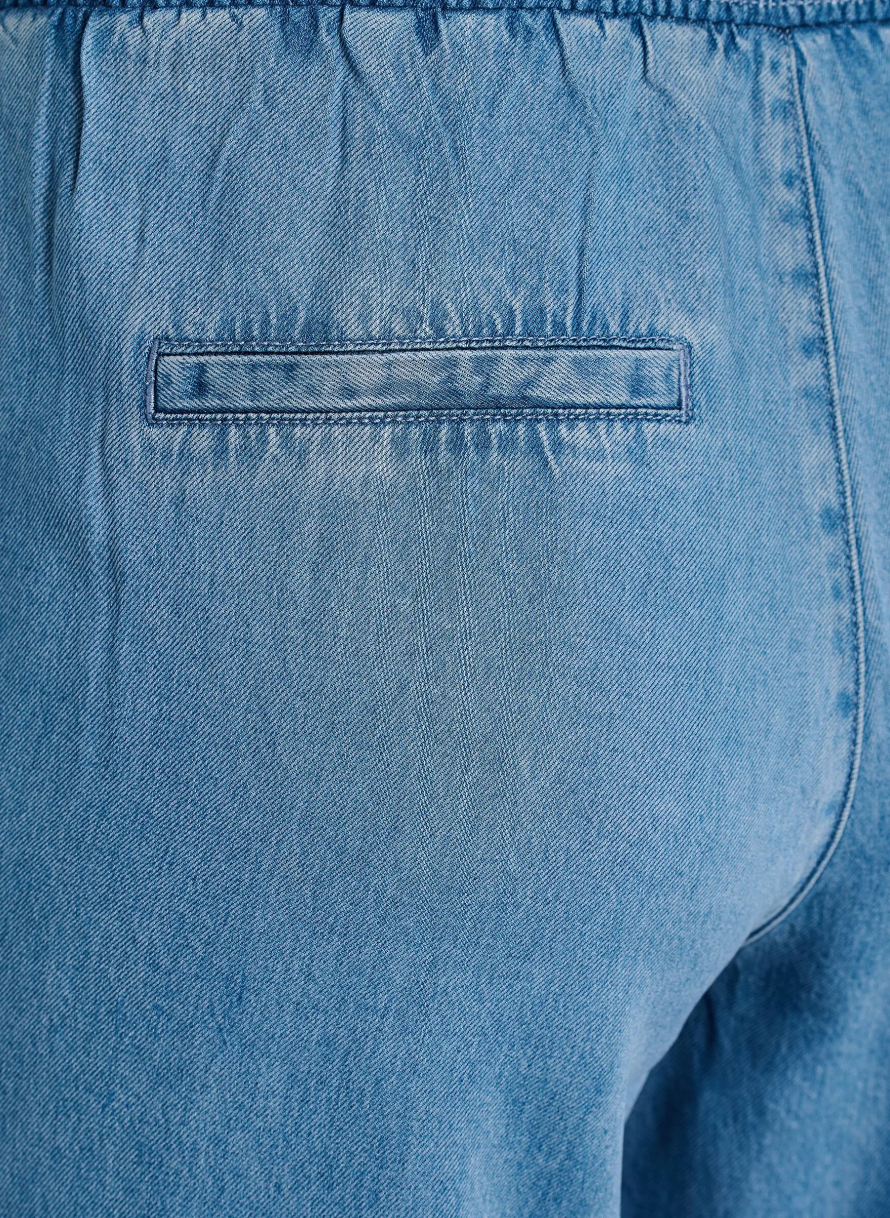 Weite Lyocellhose in Denim-Optik