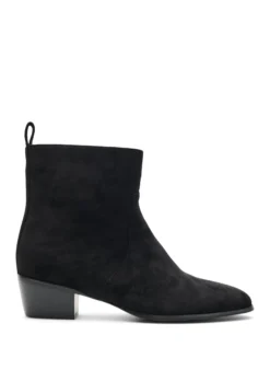 Weiter Passform - Langer Stiefel in Wildlederoptik mit abnehmbarem Schaft