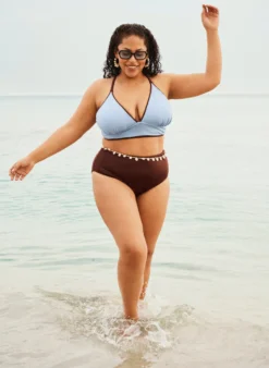 Wende-Bikinihose mit normaler Taillenhöhe
