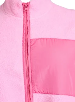 Weste aus Teddyfleece mit Reißverschluss und Kontrastdetails