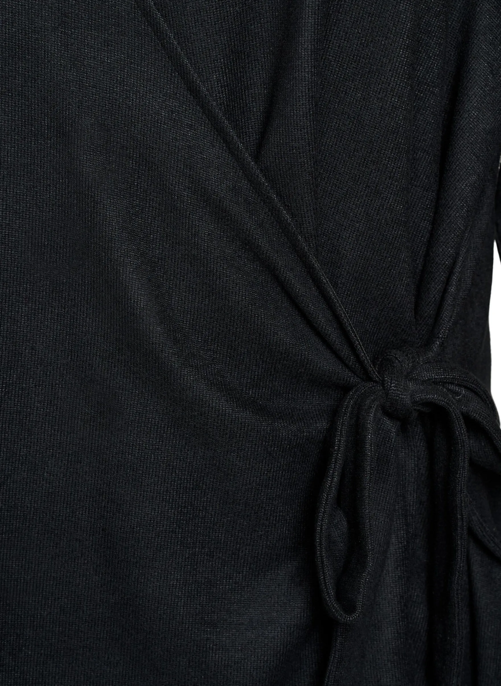 Wickelbluse aus Jersey mit Bindeband