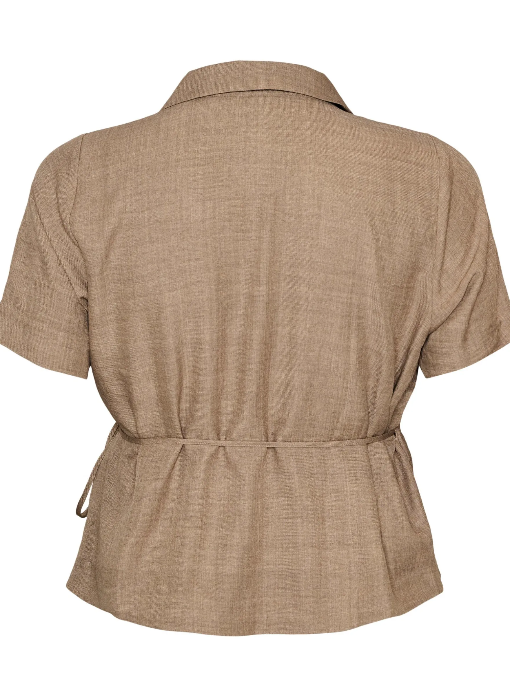 Wickelbluse mit Bindeband