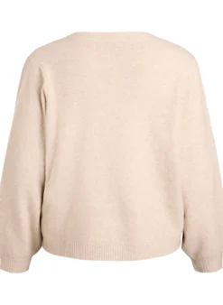 Wollstrickjacke mit Schleifenknöpfen
