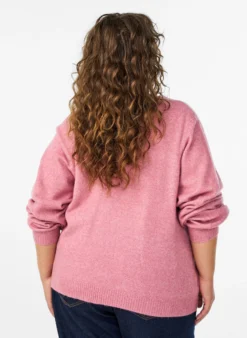 Wollstrickjacke mit Schleifenknöpfen