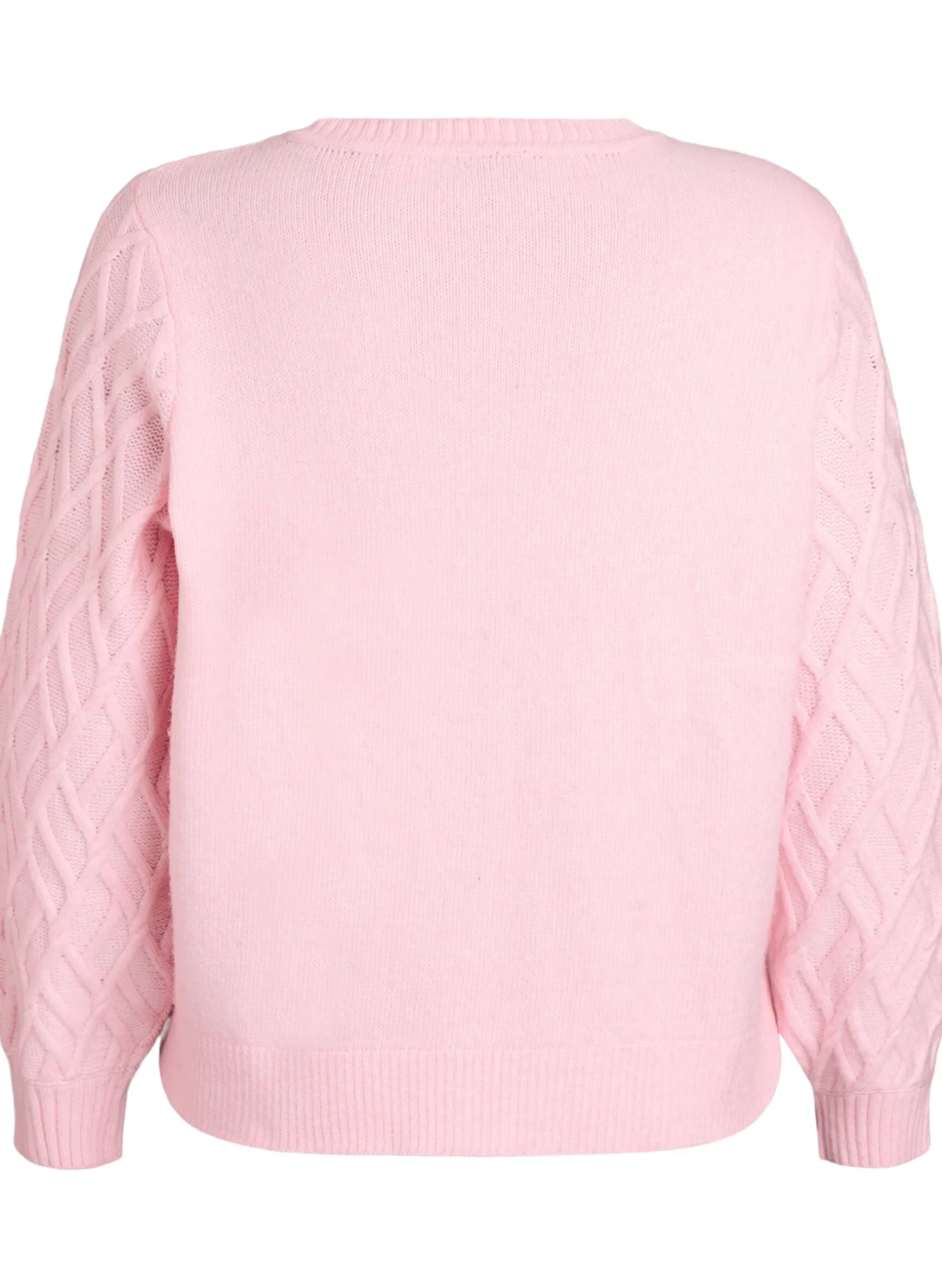Zopfmuster Strickjacke mit Perlenknöpfen